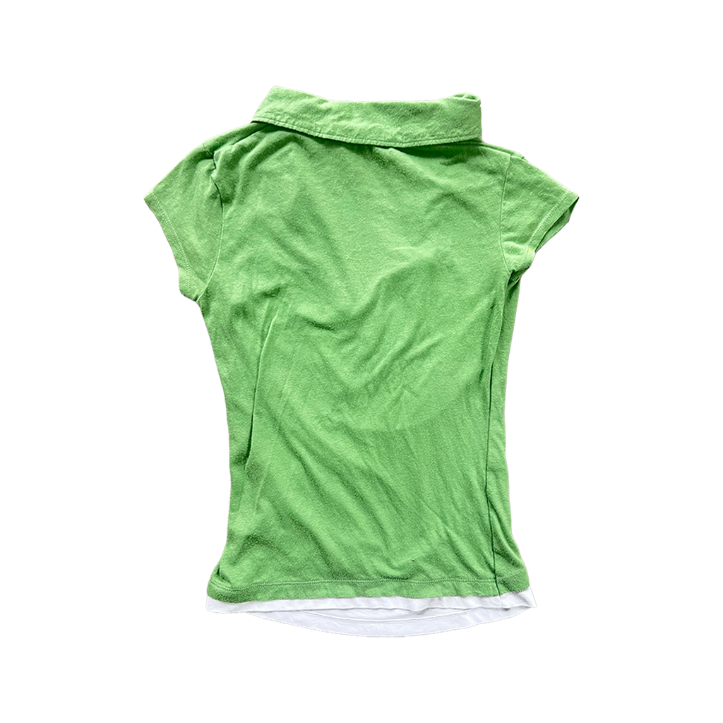 Green Collared Golf Top