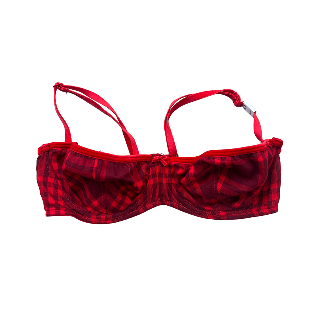 Red flannel bra