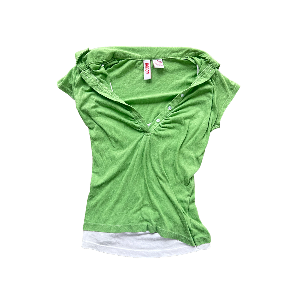 Green Collared Golf Top