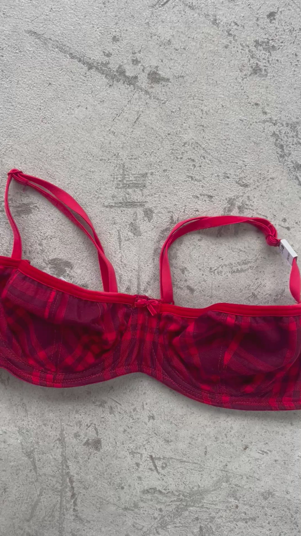 Red flannel bra